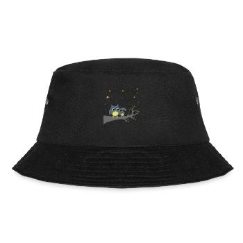 Eulen - Mama und Kind - Bucket Hat - Schwarz - Vorne - Lela (165cm)