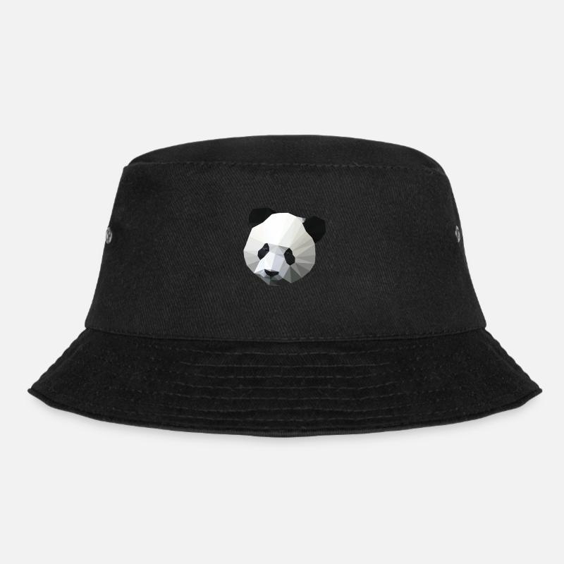 Polygon Panda - Bucket Hat - Schwarz
