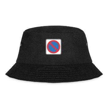Verkehrsschild eingeschränkt - Bucket Hat - Schwarz - Vorne - Lela (165cm)