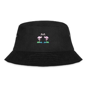 Low-Poly Flamingos - Bucket Hat - black - Front - Lela (165cm)