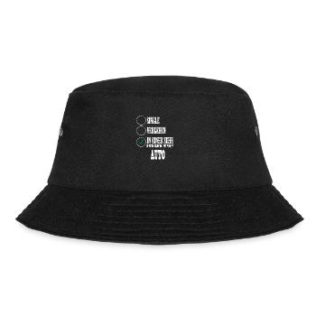 In einer Beziehung mit meinem Auto! - Bucket Hat - Schwarz - Vorne - Lela (165cm)