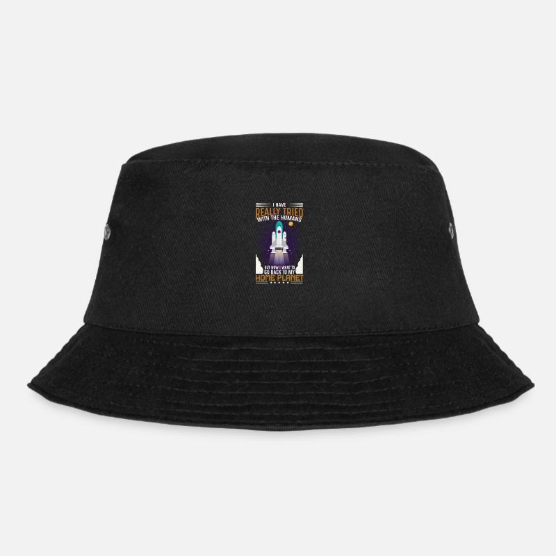 I HAVE REALLY TRIED WITH THE HUMAS! - Bucket Hat - Schwarz