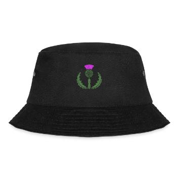 Celtic Knotwork Thistle - Bucket Hat - black - Front - Lela (165cm)
