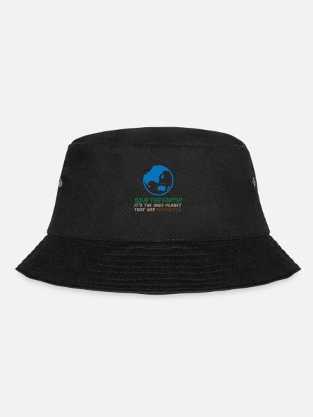 Rettet den Planeten. Hier gibt es Schokolade! - Bucket Hat - Schwarz