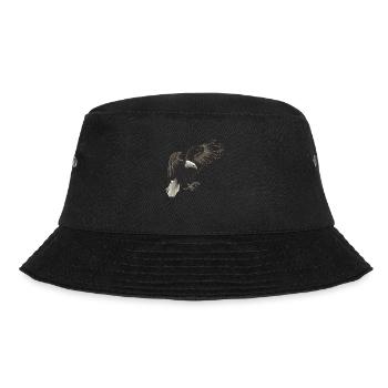 Adler Flug Freiheit Schwarz Weiss - Bucket Hat - Schwarz - Vorne - Lela (165cm)