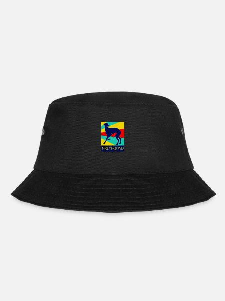 Windhund - Bucket Hat - Schwarz