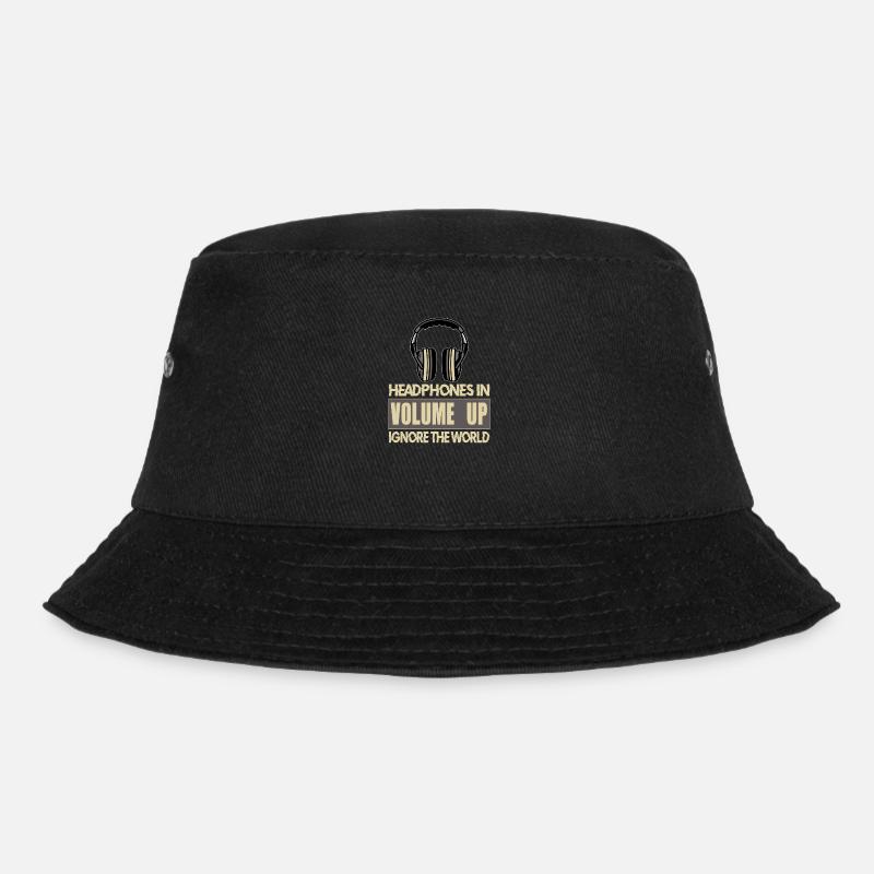 Kopfhörer - Bucket Hat - Schwarz