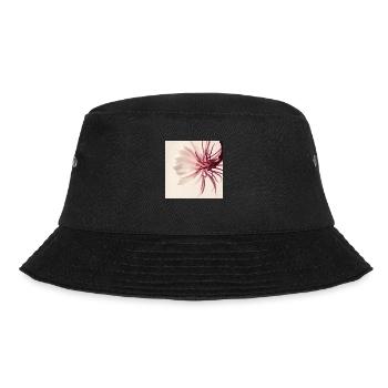 Minimalistische Blume Aquarell Beige - Bucket Hat - Schwarz - Vorne - Lela (165cm)