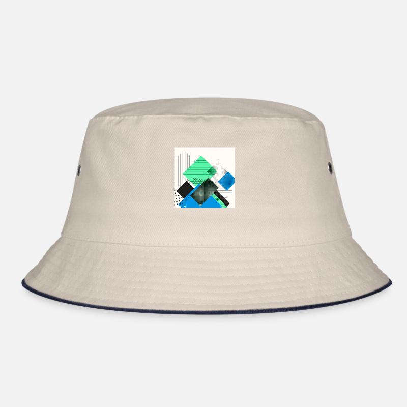 Abstract rectangles pastel Bucket Hat