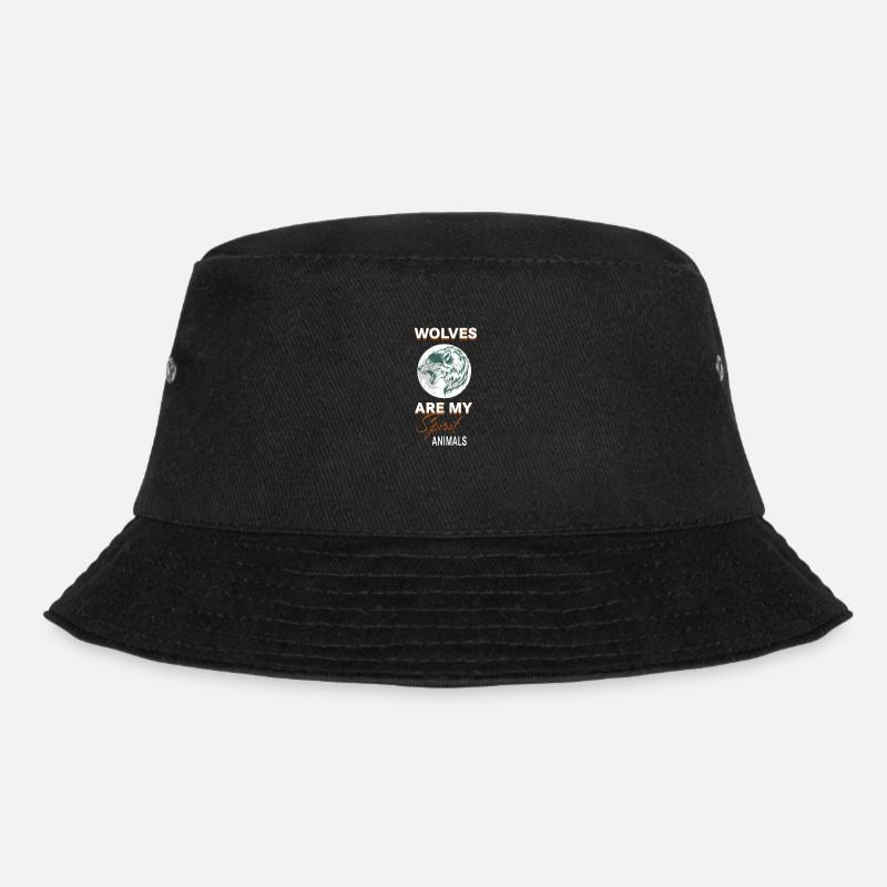 Wolf Wölfe - Bucket Hat - Schwarz