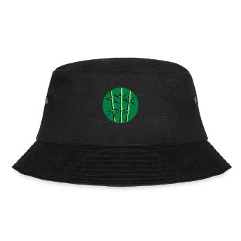 circle round logo 3 bamboo plants many stem tree - Bucket Hat - black - Front - Lela (165cm)