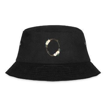 Floral Oval Circle Customizable - Bucket Hat - black - Front - Lela (165cm)