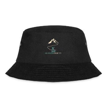 Ski Dad Funny Cute Winter Skiing Gift For Men - Bucket Hat - Schwarz - Vorne - Lela (165cm)