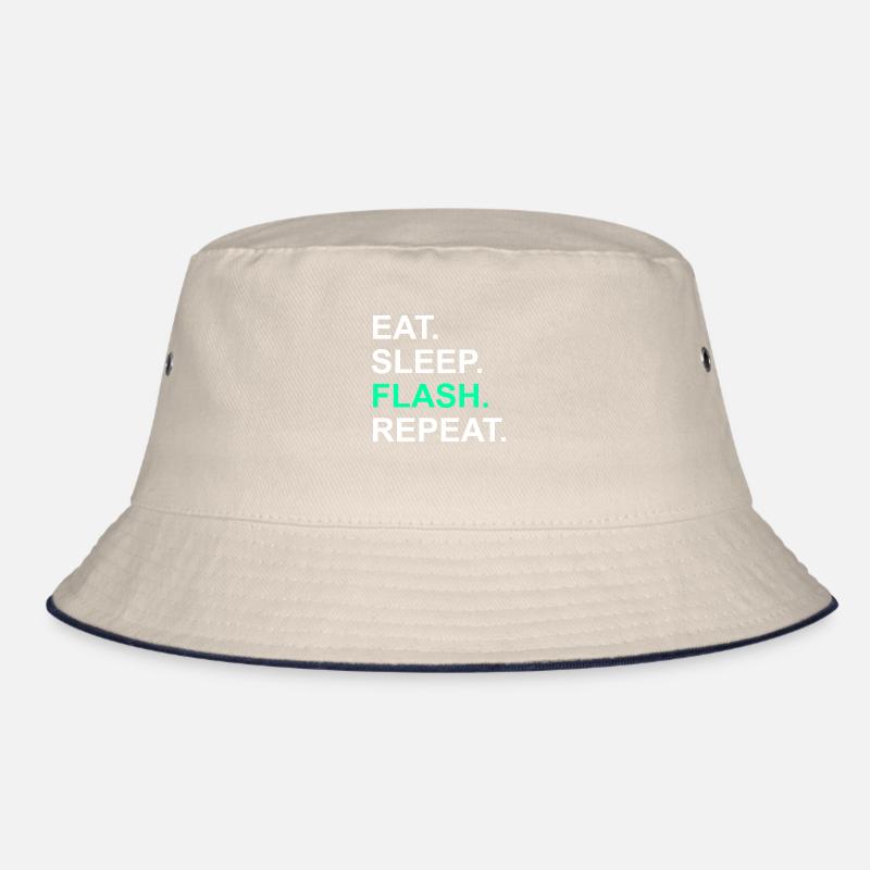 Eat Sleep Flash Repeat Boulder Bouldern Klettern Bucket Hat