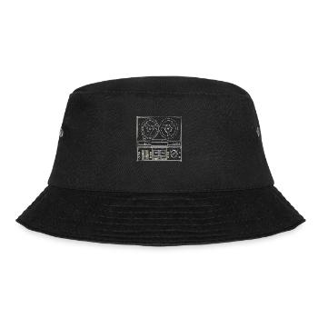 Reel to Reel Vintage Audio Tape Recorder - Bucket Hat - Schwarz - Vorne - Lela (165cm)