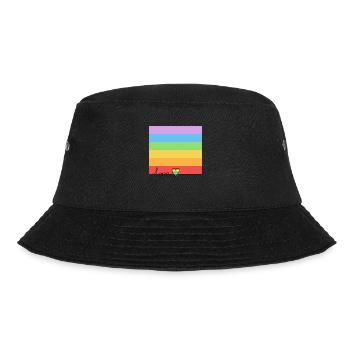 Regenbogen, LGBT, Rainbow, Gay Pride, Love - Bucket Hat - Schwarz - Vorne - Lela (165cm)