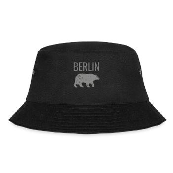 Berlin mit dem Bären Bär wie Berlin Spruch - Bucket Hat - Schwarz - Vorne - Lela (165cm)