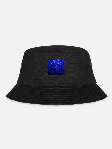 Sparkling Dark Blue Glitter - Bucket Hat - black