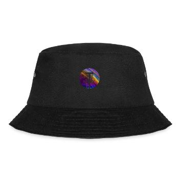 Double Exposure Discgolf Disc Golfing Geschenkidee - Bucket Hat - Schwarz - Vorne - Lela (165cm)
