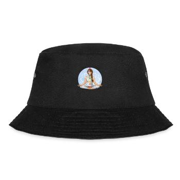 Zen and Zebra Illustration of Chakra Meditation - Bucket Hat - black - Front - Lela (165cm)