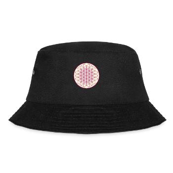 Flower of life, motif, background, yellow - Bucket Hat - black - Front - Lela (165cm)