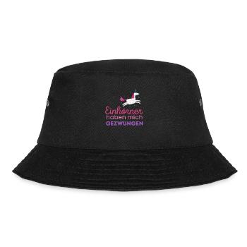 Muddy run shirt mud Matsch Laufshirt Team Einhorn - Bucket Hat - Schwarz - Vorne - Lela (165cm)