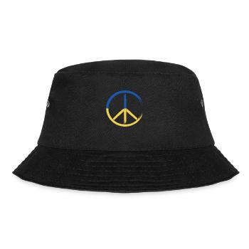 Ukraine Peace Sign Peace War Support Kiev - Bucket Hat - black - Front - Lela (165cm)