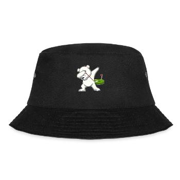 dab dabbing polar bear golf cute golf club animals art - Bucket Hat - black - Front - Lela (165cm)