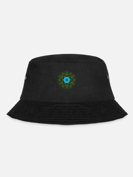 ohm zeichen grün blau yoga - Bucket Hat - Schwarz