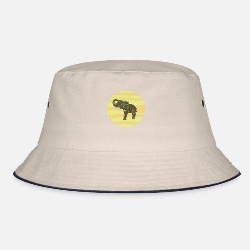 Edelfant Elefant im typisch afrikanischen Look. Bucket Hat