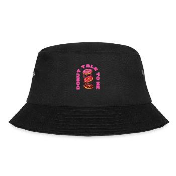 Donut talk to me - Bucket Hat - Schwarz - Vorne - Lela (165cm)