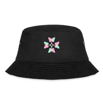 Schmetterlinge Union - Bucket Hat - Schwarz - Vorne - Lela (165cm)