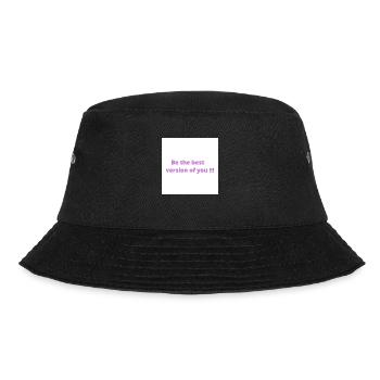 Sei die beste Version von dir - Bucket Hat - Schwarz - Vorne - Lela (165cm)