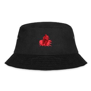 Adventure Bike Kurve rot - Bucket Hat - Schwarz - Vorne - Lela (165cm)