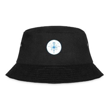 Mystique Collection ~ light blue ~ n°4 - Bucket Hat - black - Front - Lela (165cm)