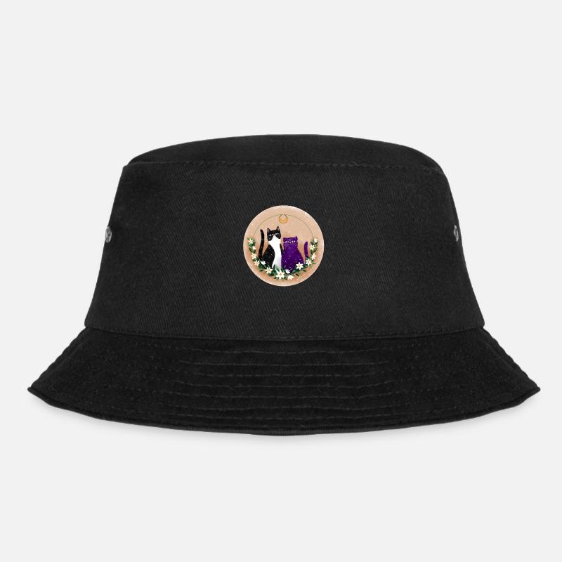 Two cats - Bucket Hat - black