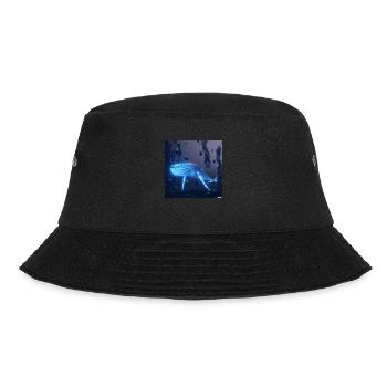 blue whale in a dark ocean - Bucket Hat - Schwarz - Vorne - Lela (165cm)