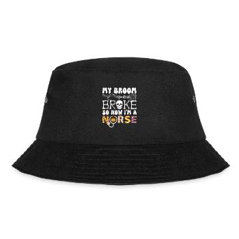 Mein Besen ist kaputt gegangen, also bin ich jetzt eine Krankenschwester, Halloween - Bucket Hat - Schwarz - Vorne - Lela (165cm)