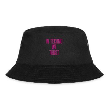 in Techno we trust glow pink - Bucket Hat - Schwarz - Vorne - Lela (165cm)