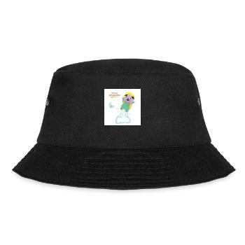 Weltraumwelpe. - Bucket Hat - Schwarz - Vorne - Lela (165cm)