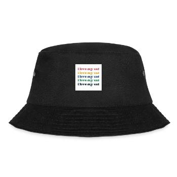 I love my cat - Bucket Hat - Schwarz - Vorne - Lela (165cm)