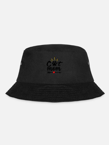 Cat mom - Bucket Hat - black