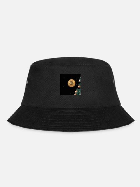 Bitcoin hangs on Christmas tree - Bucket Hat - black