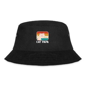 Cat Papa - Bucket Hat - black - Front - Lela (165cm)