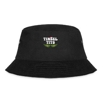 Lustige Paare Weihnachtshemden, Lametta Titten - Bucket Hat - Schwarz - Vorne - Lela (165cm)