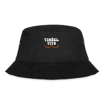 Lustige Paare Weihnachtshemden, Lametta Titten - Bucket Hat - Schwarz - Vorne - Lela (165cm)