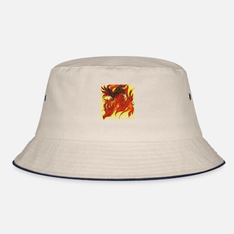 Illustration eines Phönix, Vektorstil Bucket Hat