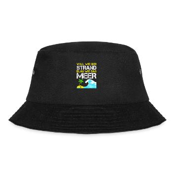 Mallorca VOLL WIE DER STRAND BLAU WIE DAS MEER 23 - Bucket Hat - Schwarz - Vorne - Lela (165cm)