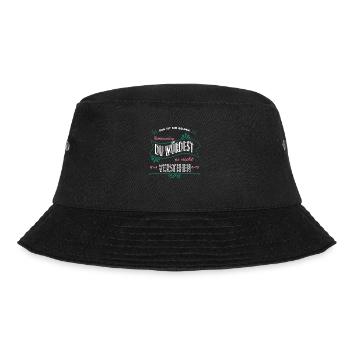 geburtstagsgeschenk geschenk geburtstag bluthund - Bucket Hat - Schwarz - Vorne - Lela (165cm)