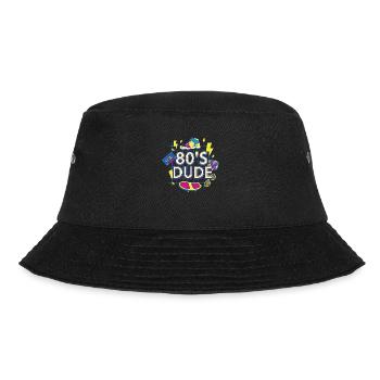 80èr DUDE - Bucket Hat - Schwarz - Vorne - Lela (165cm)